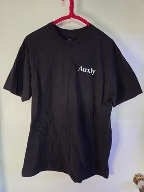 Black 'Auxly' Crewneck T-Shirt